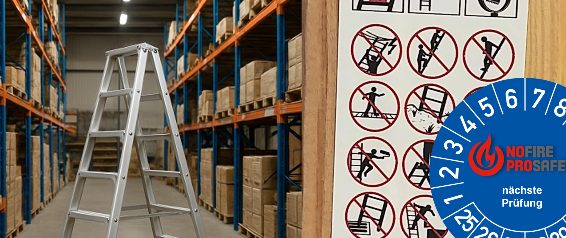 Leiternüberprüfung und Prüfplaketten