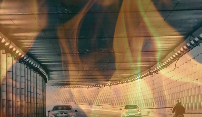 Brand im Tunnel