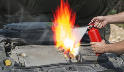 Feuerlöscher im Auto