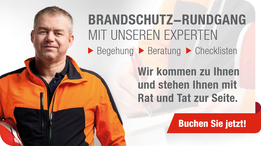 Infografik zu Brandschutz-Rundgang - Begehung, Beratung, Checklisten